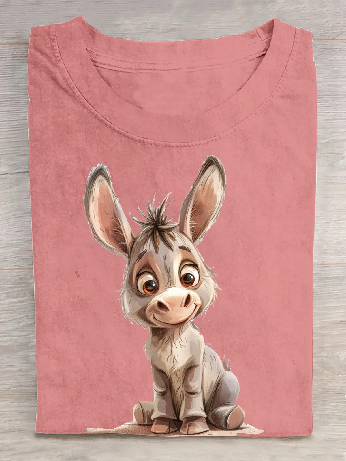 Cotton Quirky Cute Cartoon Donkey T-Shirt