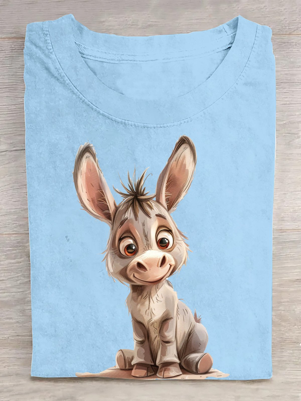 Cotton Quirky Cute Cartoon Donkey T-Shirt