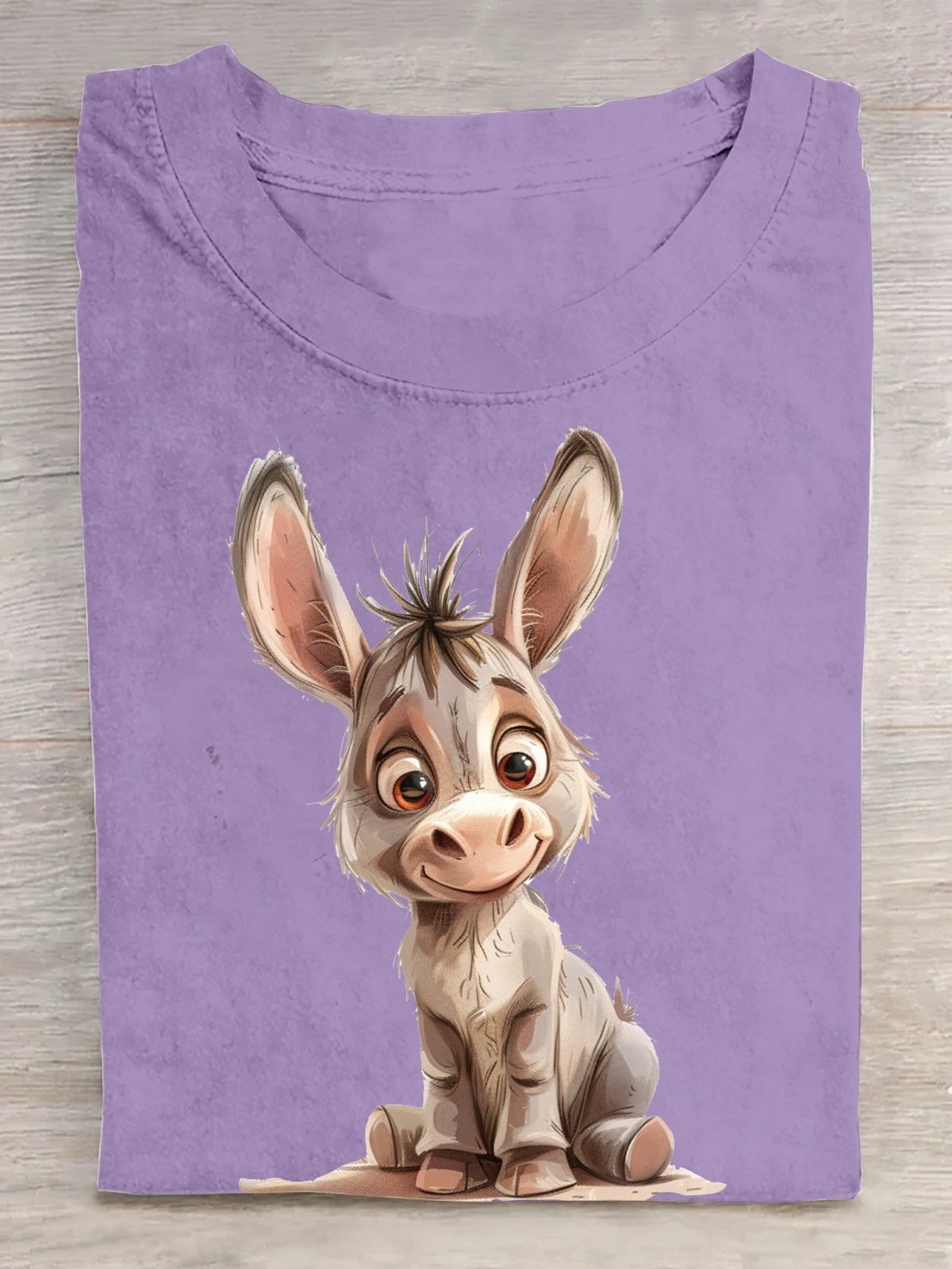 Cotton Quirky Cute Cartoon Donkey T-Shirt