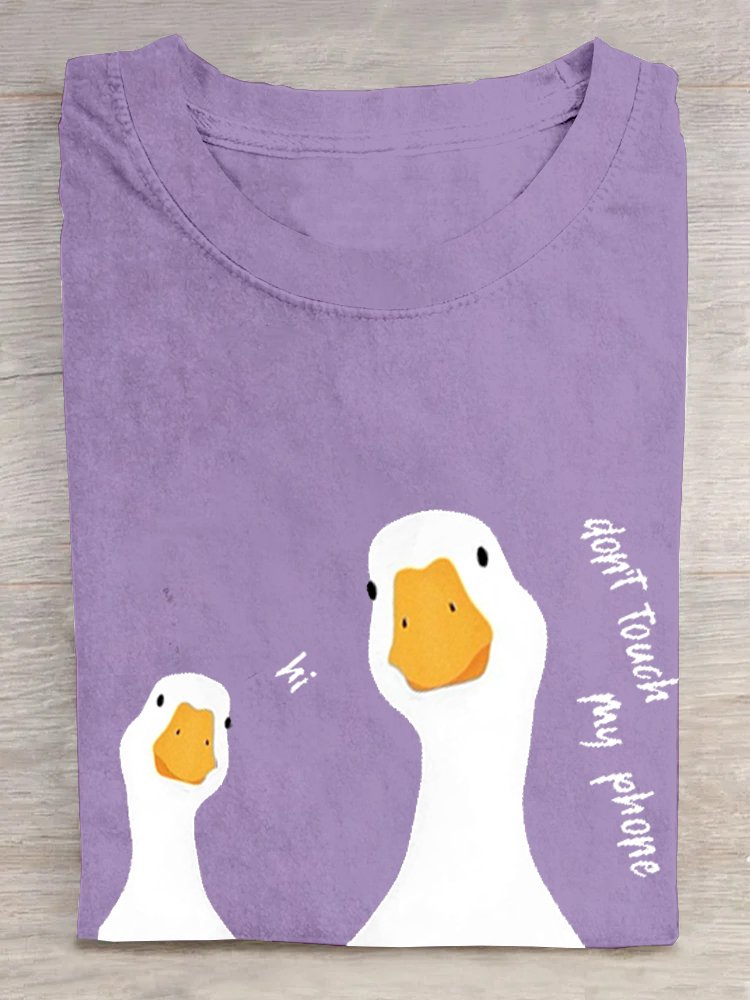 Casual Cotton Duck Loose T-Shirt