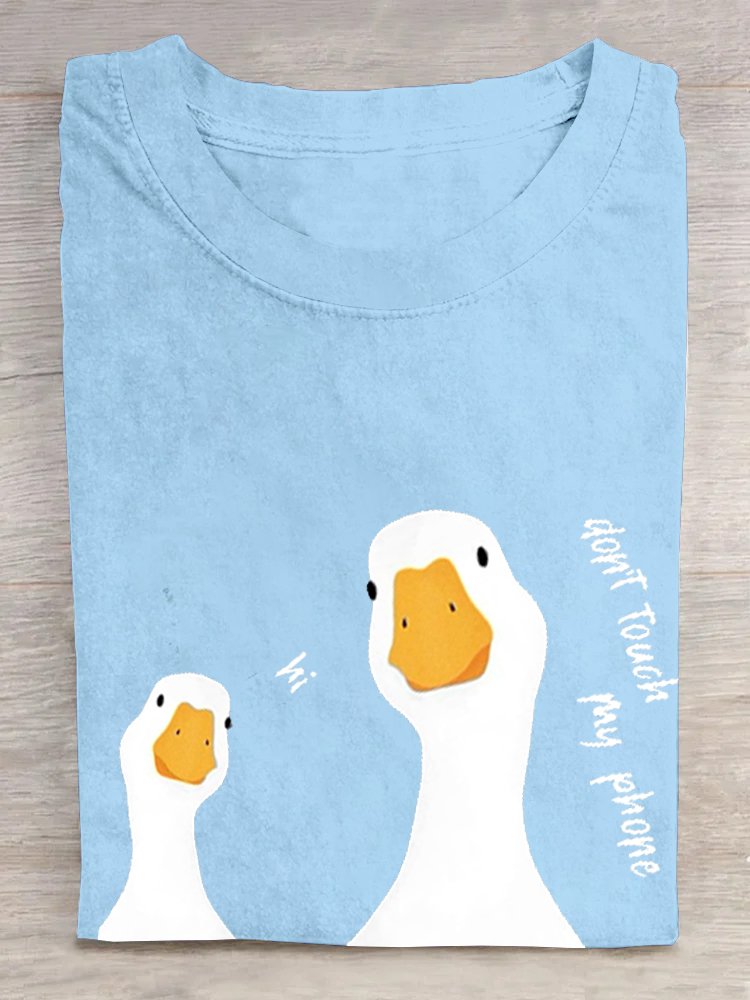 Casual Cotton Duck Loose T-Shirt