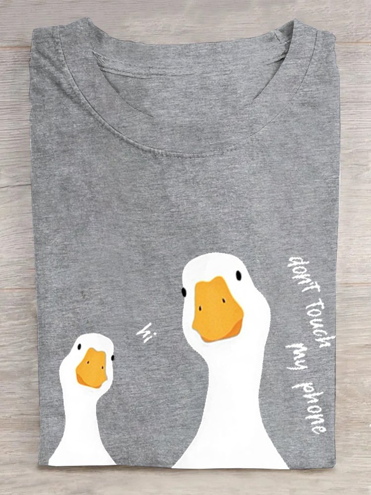 Casual Cotton Duck Loose T-Shirt