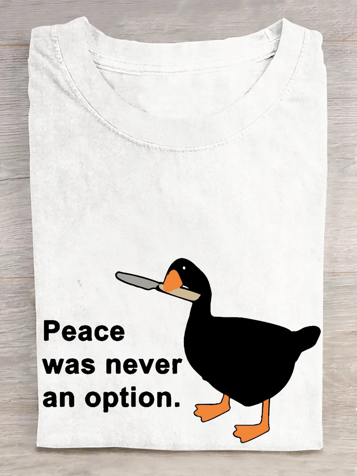 Casual Cotton peace was never an option T-Shirt