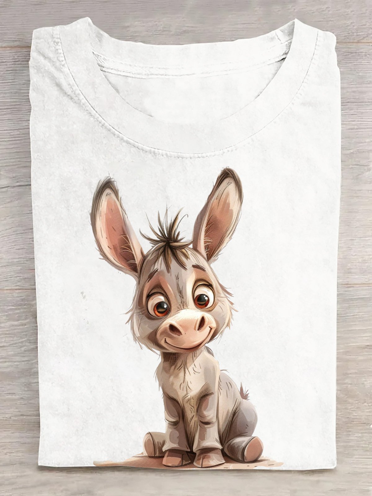 Cotton Quirky Cute Cartoon Donkey T-Shirt