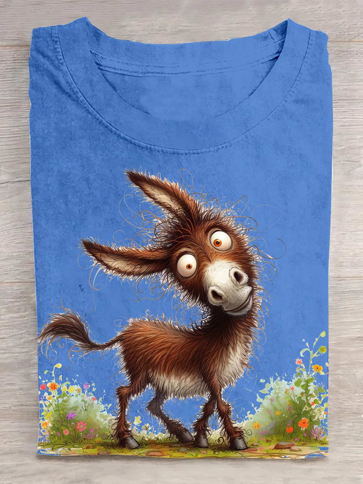 Donkey Crew Neck Cotton Casual T-Shirt