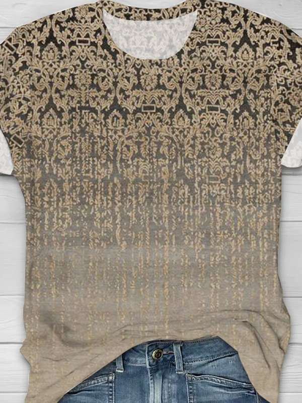 Casual Jersey Ethnic T-Shirt