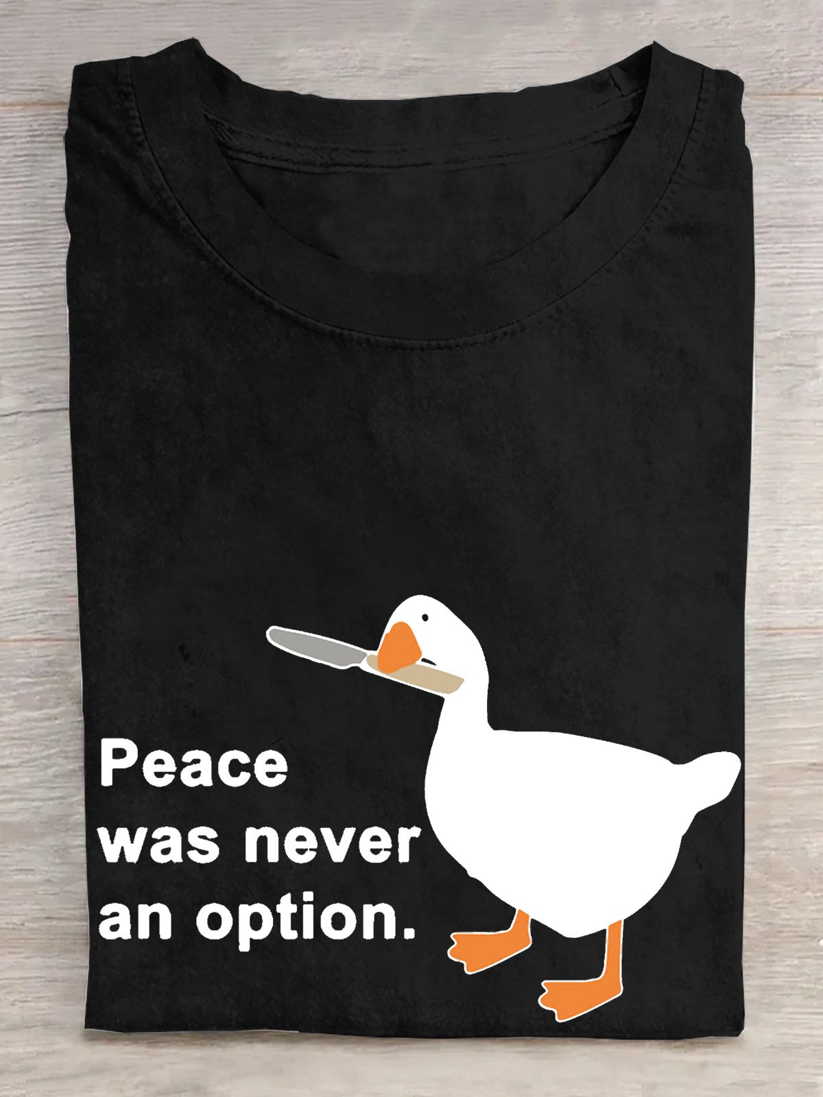 Casual Cotton peace was never an option T-Shirt