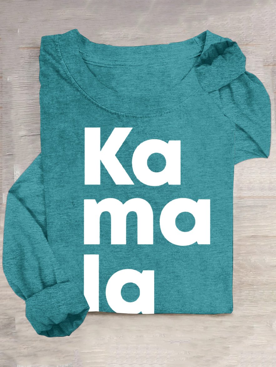 Comma-La Kamala For The People Cotton-Blend Casual T-Shirt