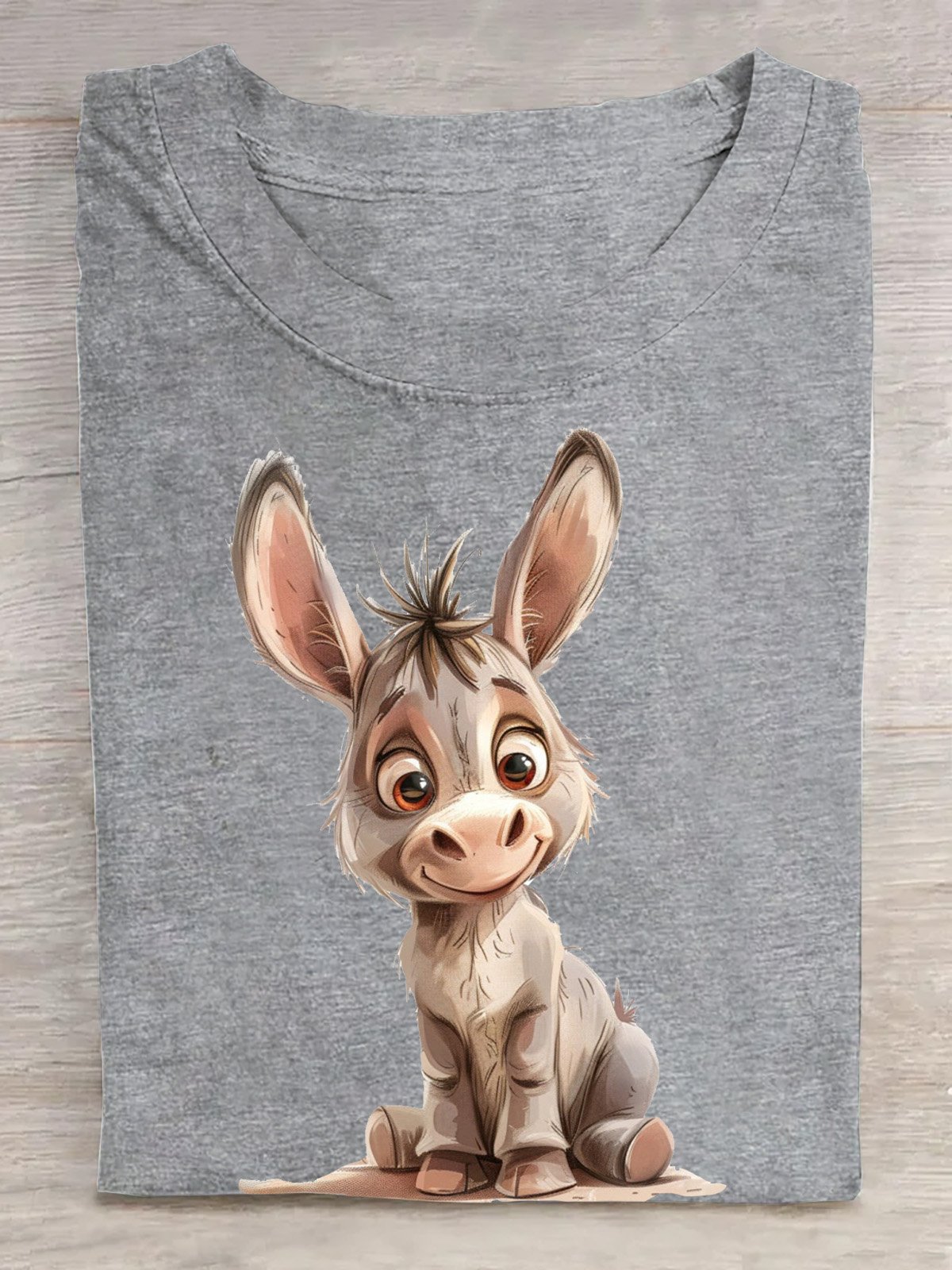 Cotton Quirky Cute Cartoon Donkey T-Shirt