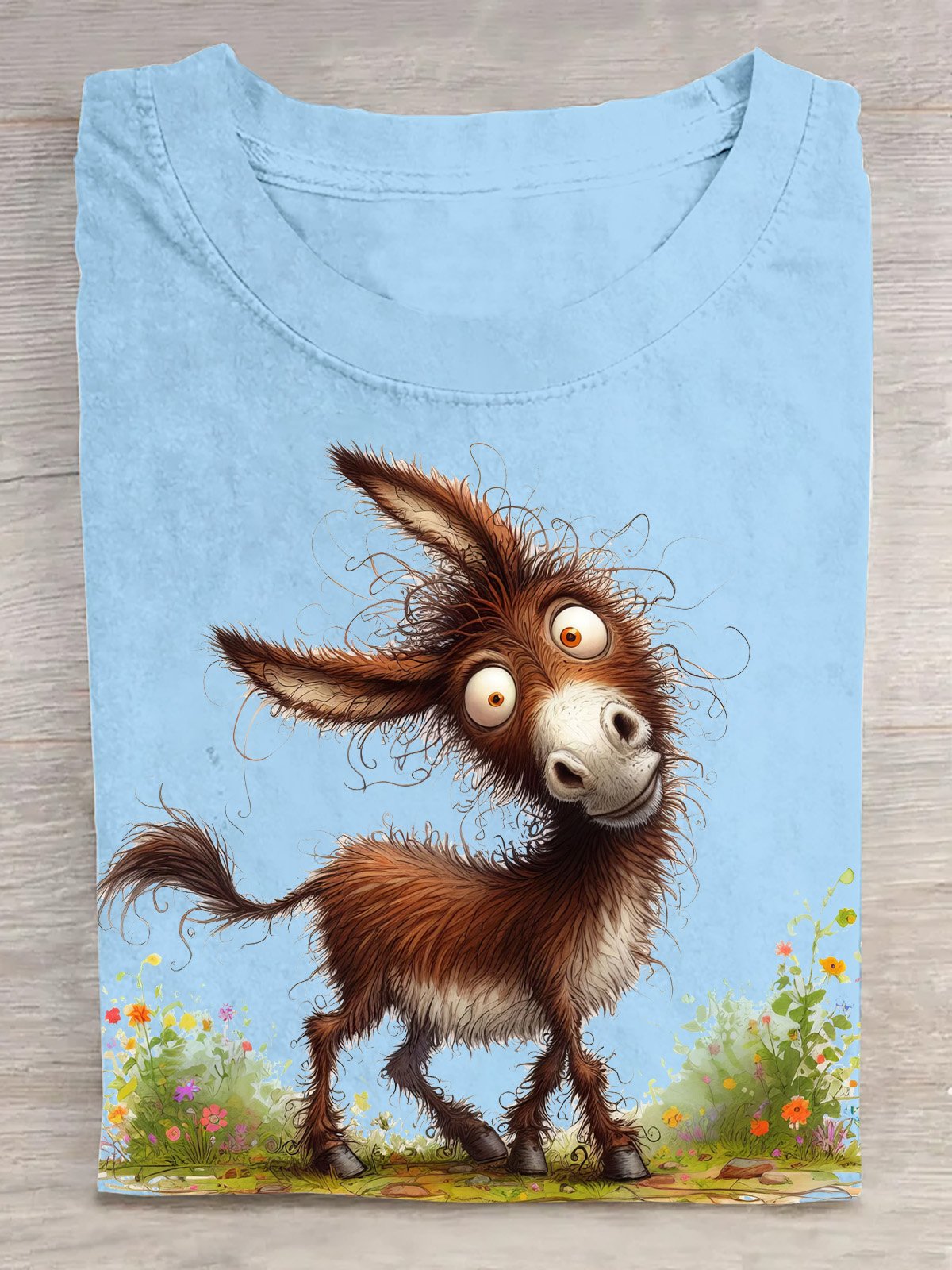 Donkey Crew Neck Cotton Casual T-Shirt