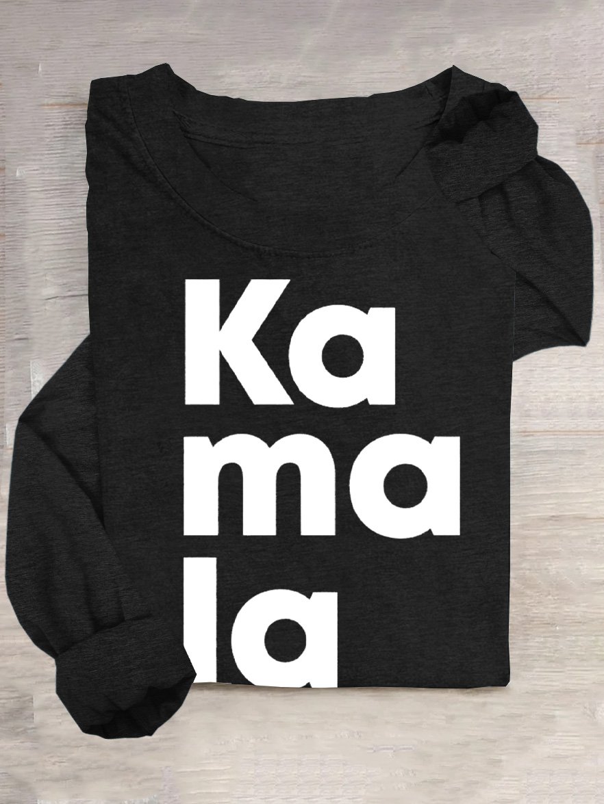 Comma-La Kamala For The People Cotton-Blend Casual T-Shirt