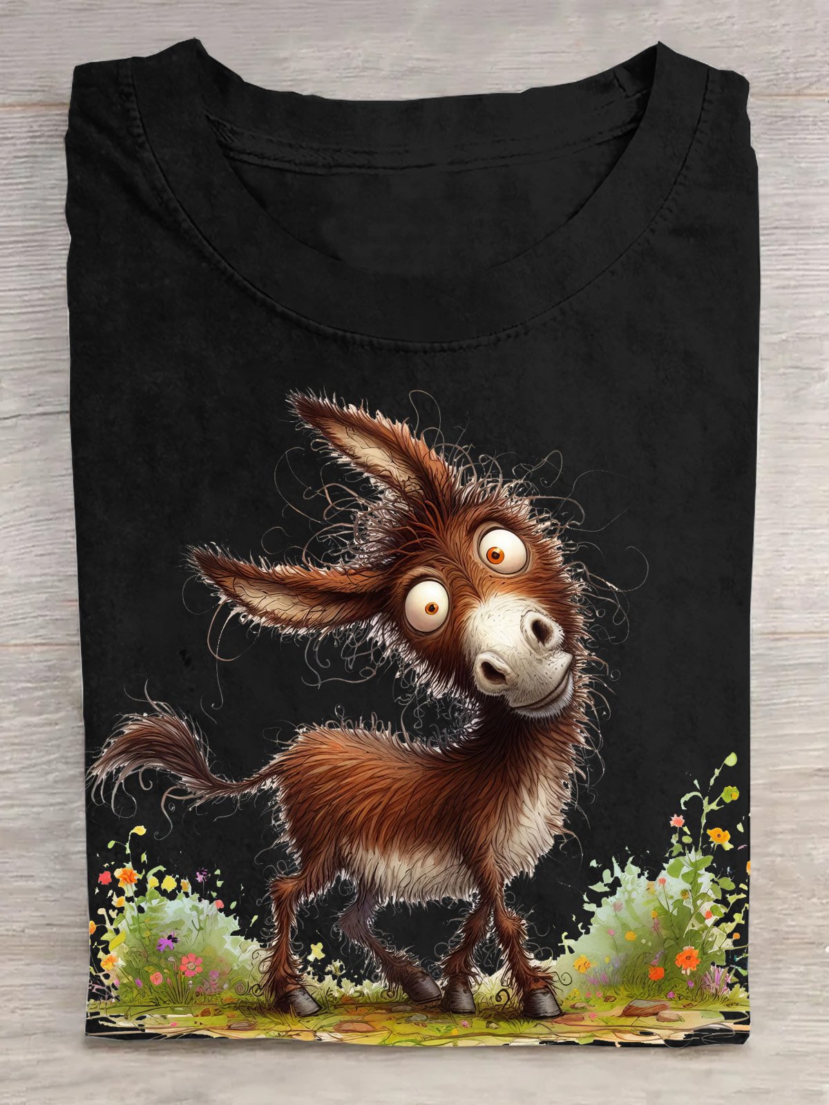 Donkey Crew Neck Cotton Casual T-Shirt