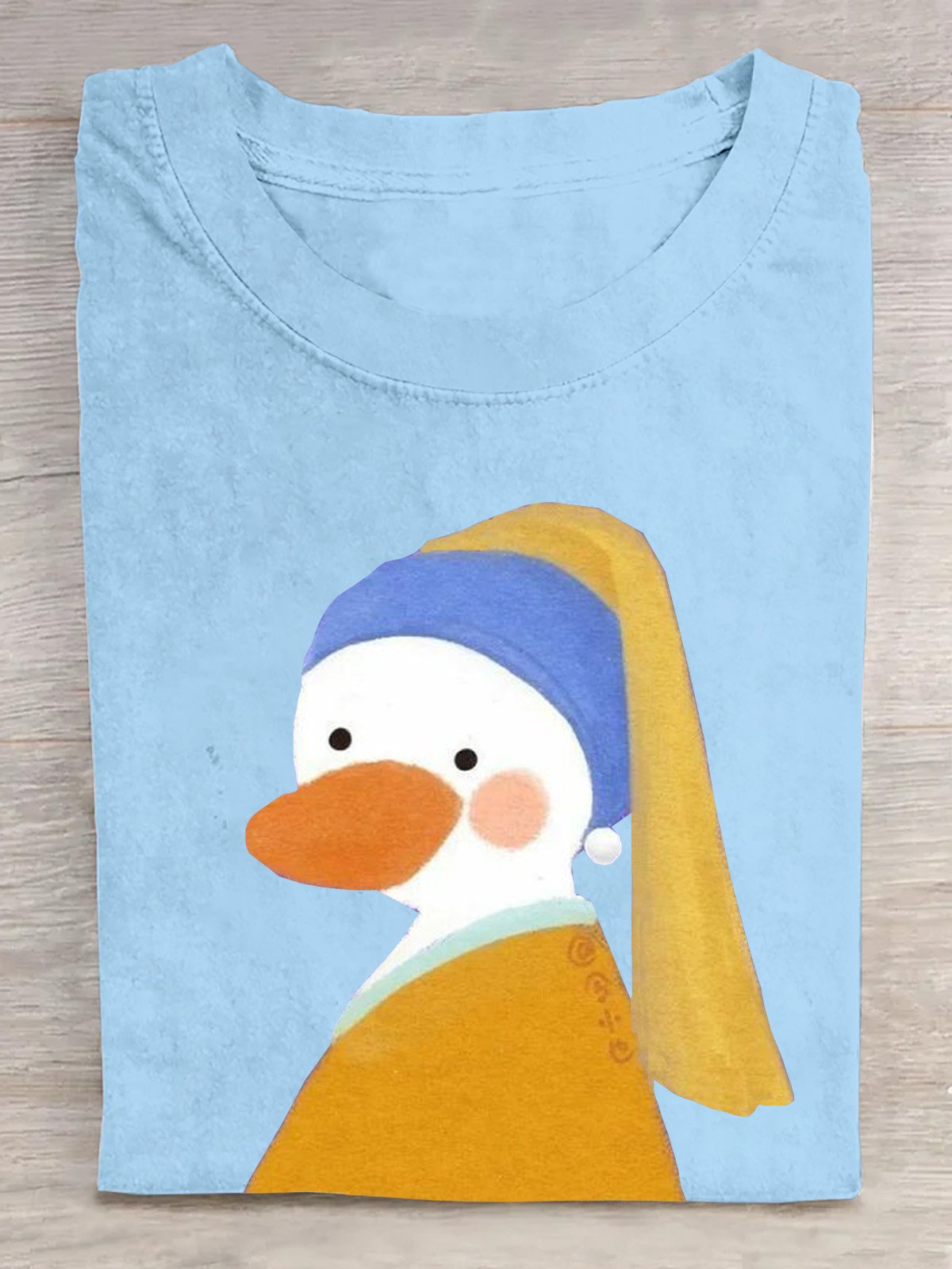 Casual Duck Pop Art Print T-Shirt