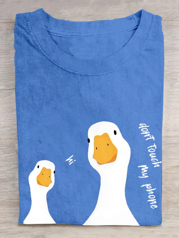 Casual Cotton Duck Loose T-Shirt