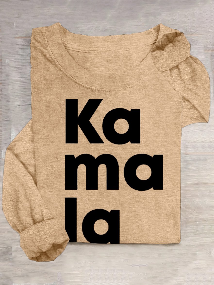 Comma-La Kamala For The People Cotton-Blend Casual T-Shirt