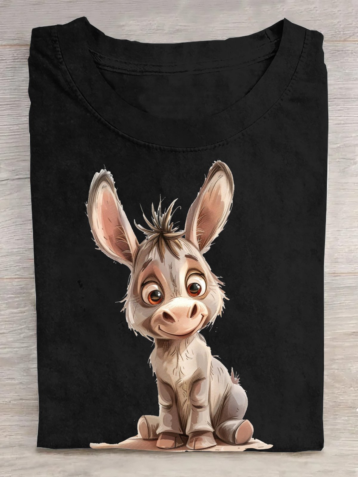 Cotton Quirky Cute Cartoon Donkey T-Shirt