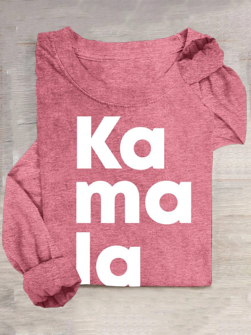 Comma-La Kamala For The People Cotton-Blend Casual T-Shirt