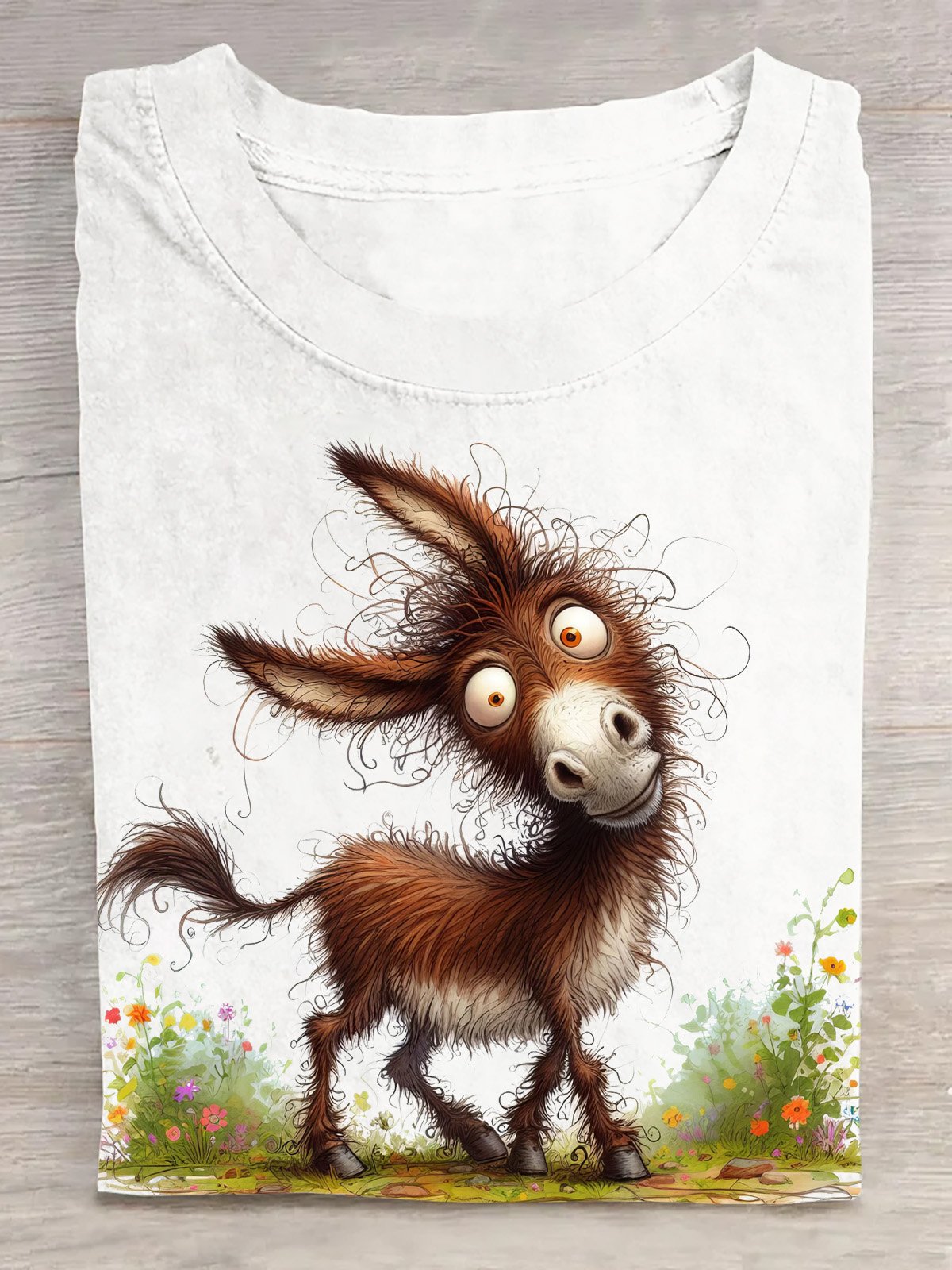 Donkey Crew Neck Cotton Casual T-Shirt