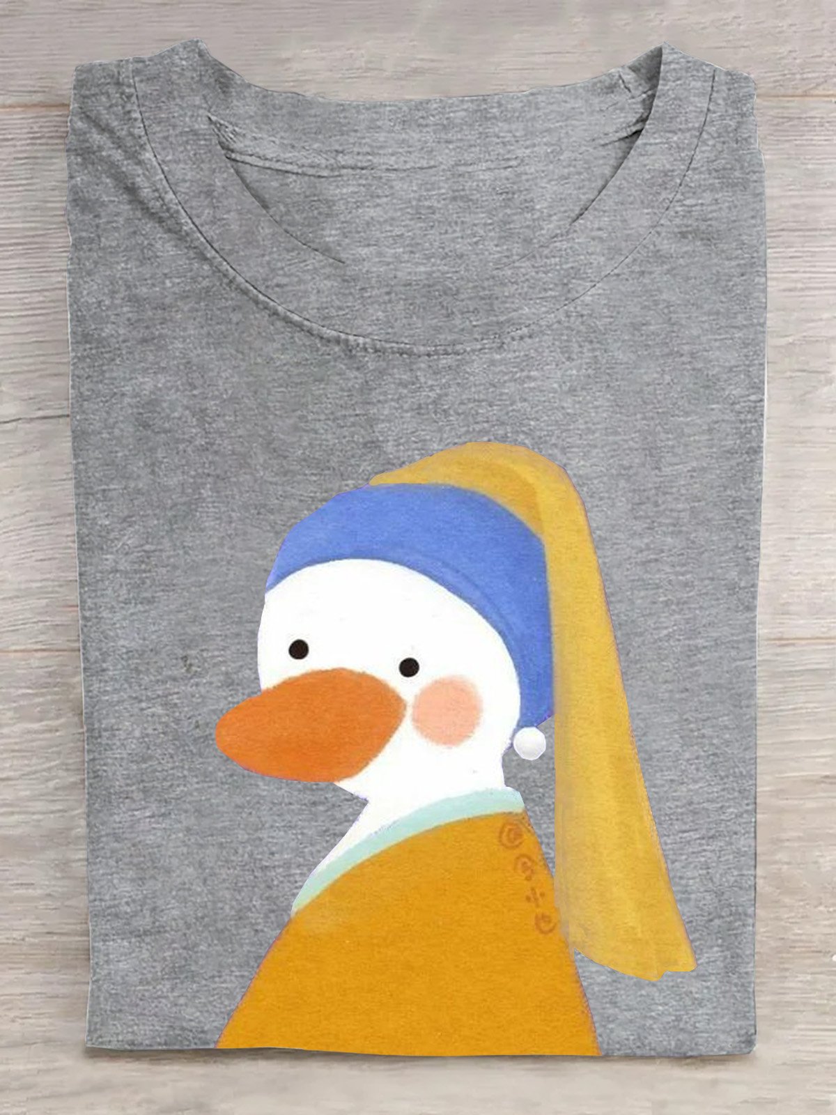 Casual Duck Pop Art Print T-Shirt