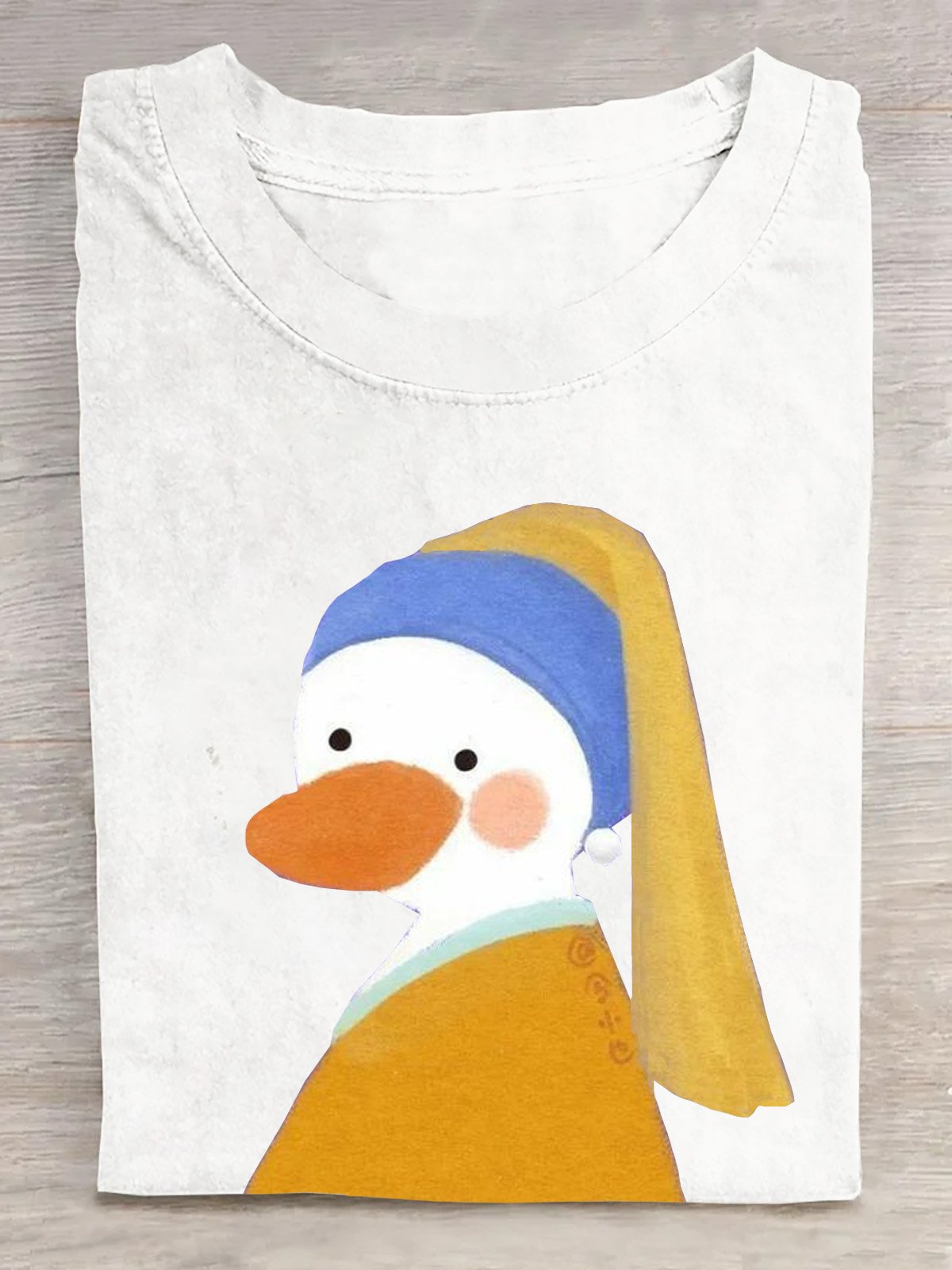 Casual Duck Pop Art Print T-Shirt