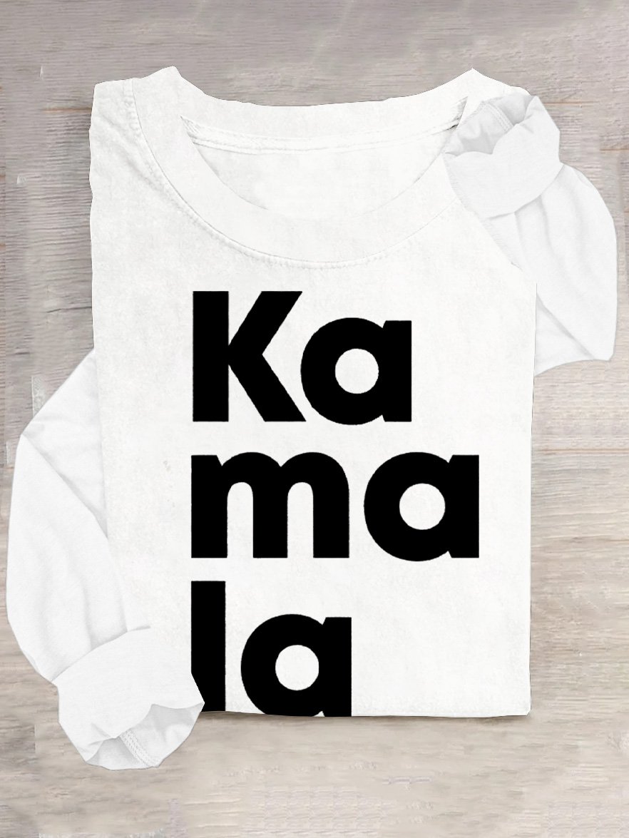 Comma-La Kamala For The People Cotton-Blend Casual T-Shirt