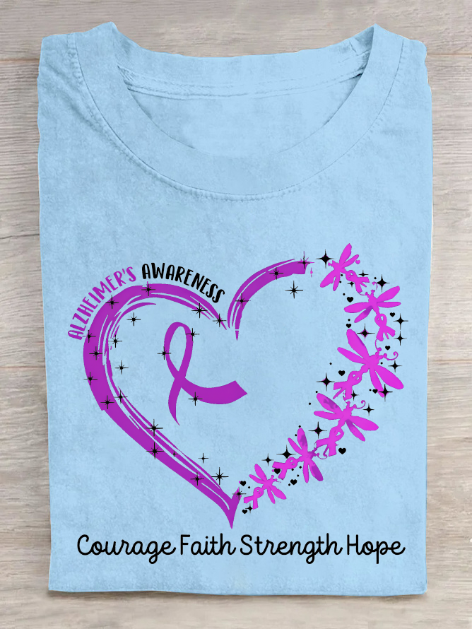 Cowage Faith Strength Hope Cotton T-Shirt