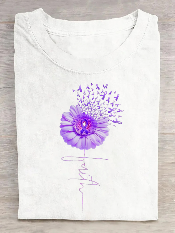 Faith-Alzheimer's Awareness Cotton T-Shirt