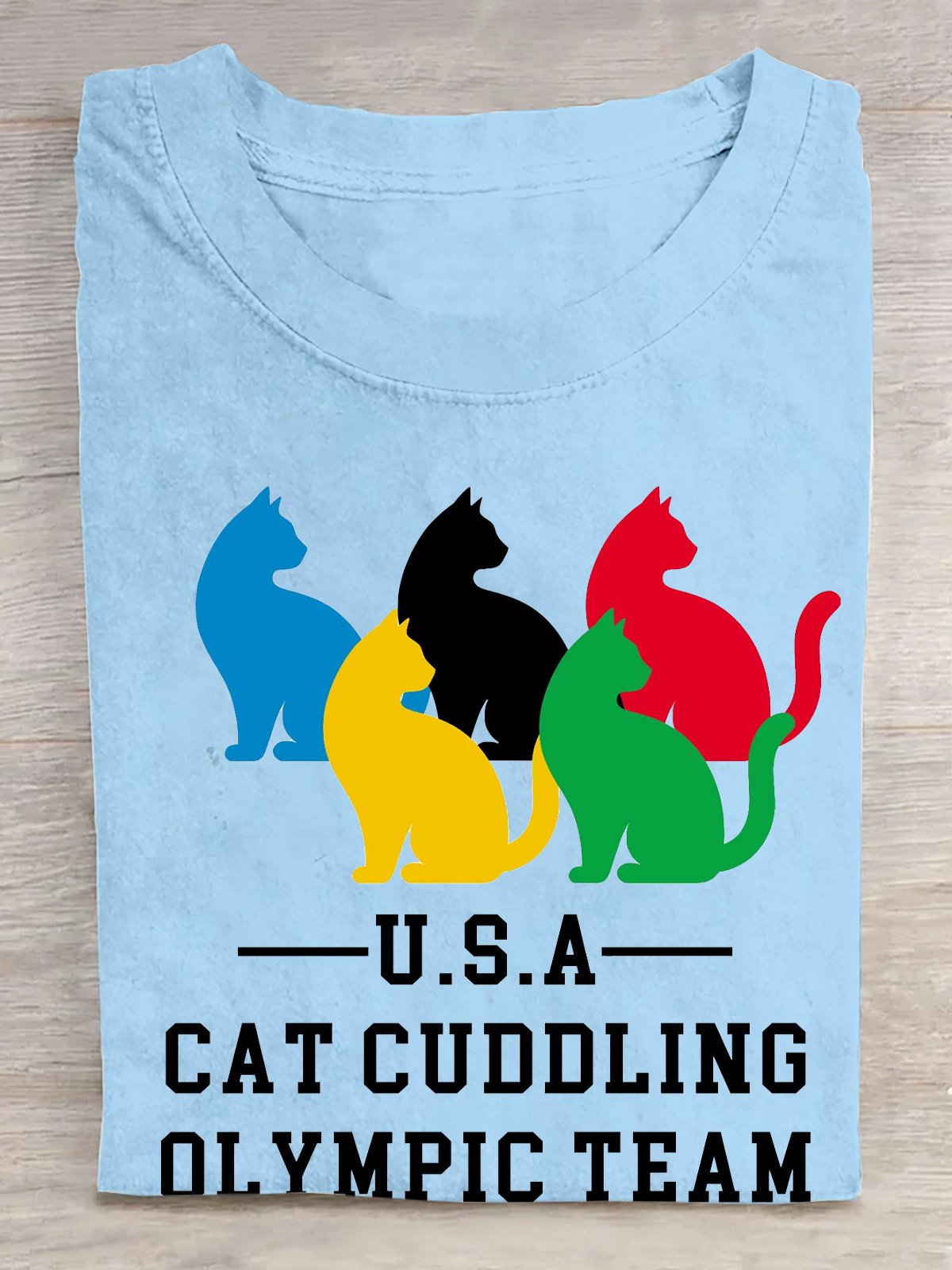 Cat Cuddling Olympic Team Olympics Funny Sports for Cat Owners Unisex T-Shirt