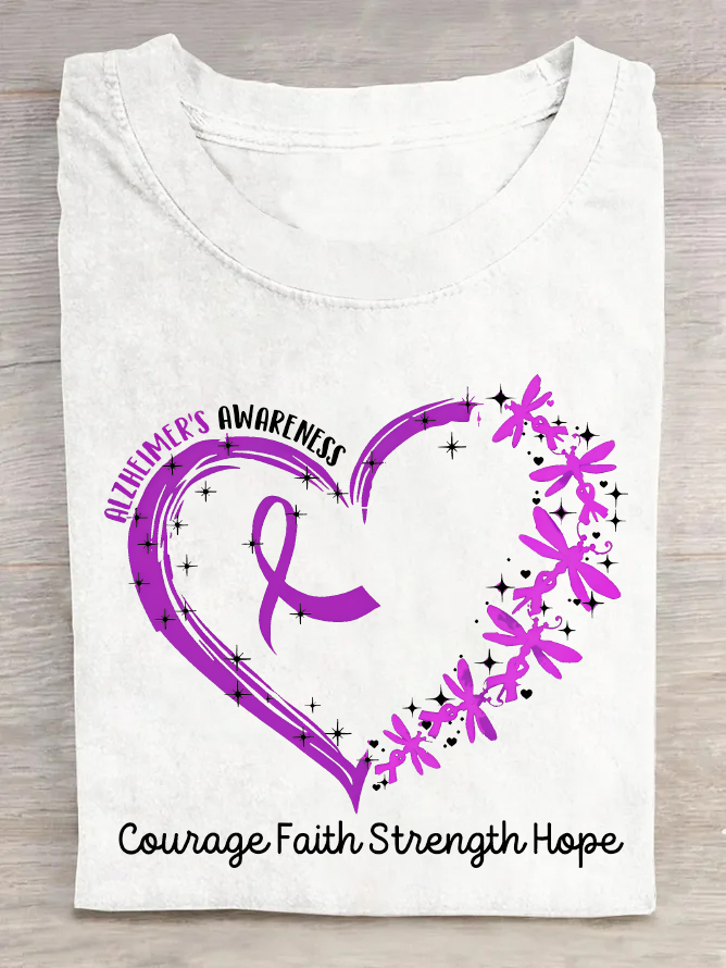 Cowage Faith Strength Hope Cotton T-Shirt