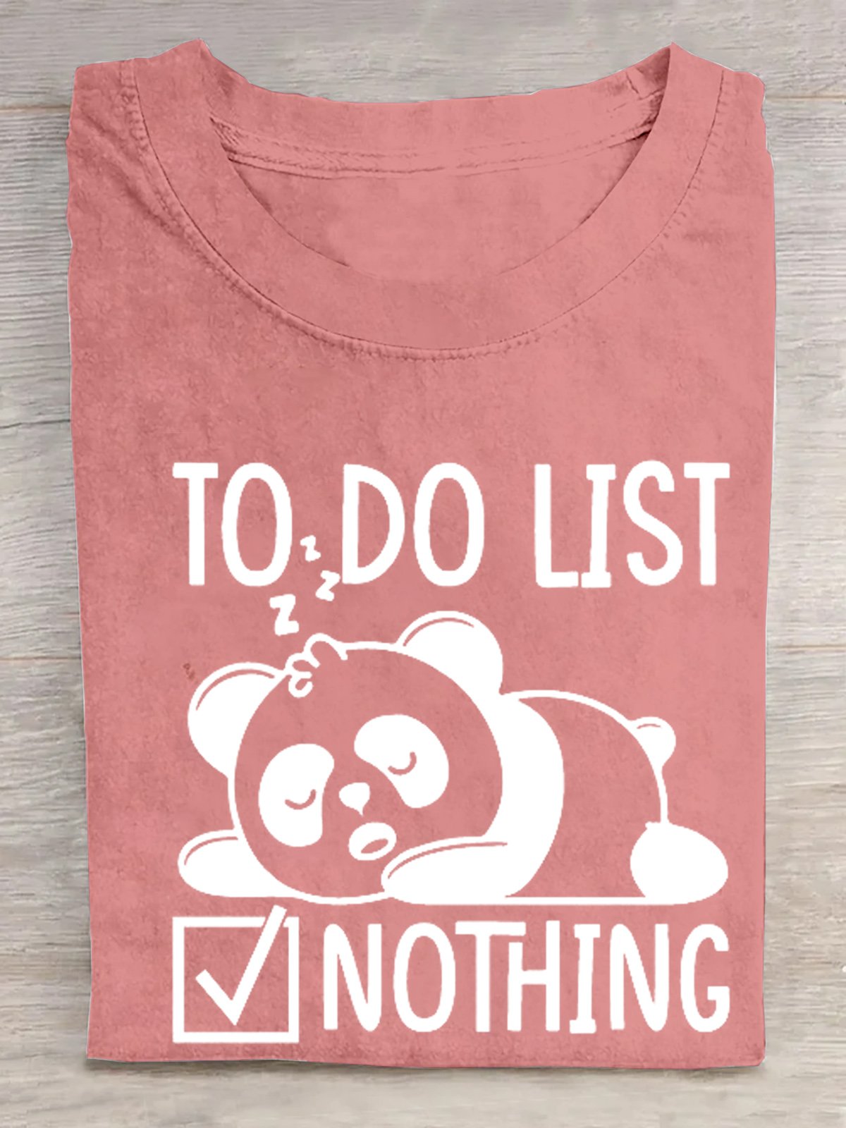 To do List Nothing Lazy Panda  T-Shirt