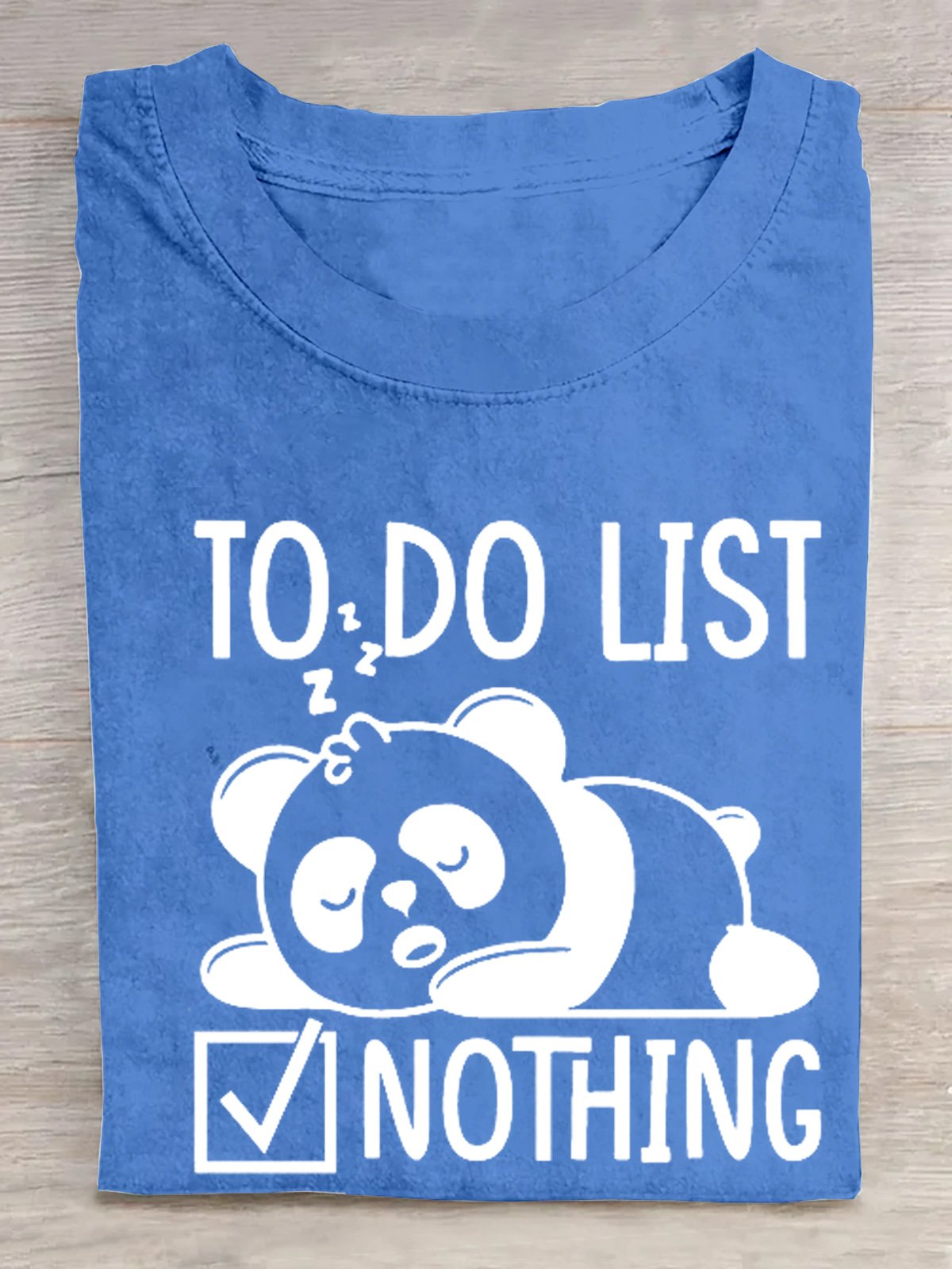 To do List Nothing Lazy Panda  T-Shirt