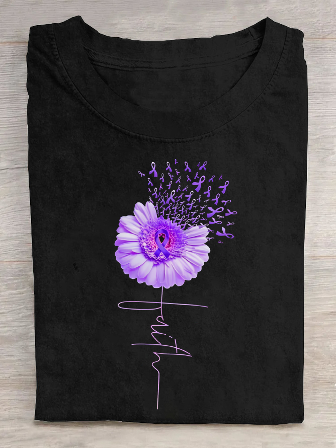 Faith-Alzheimer's Awareness Cotton T-Shirt