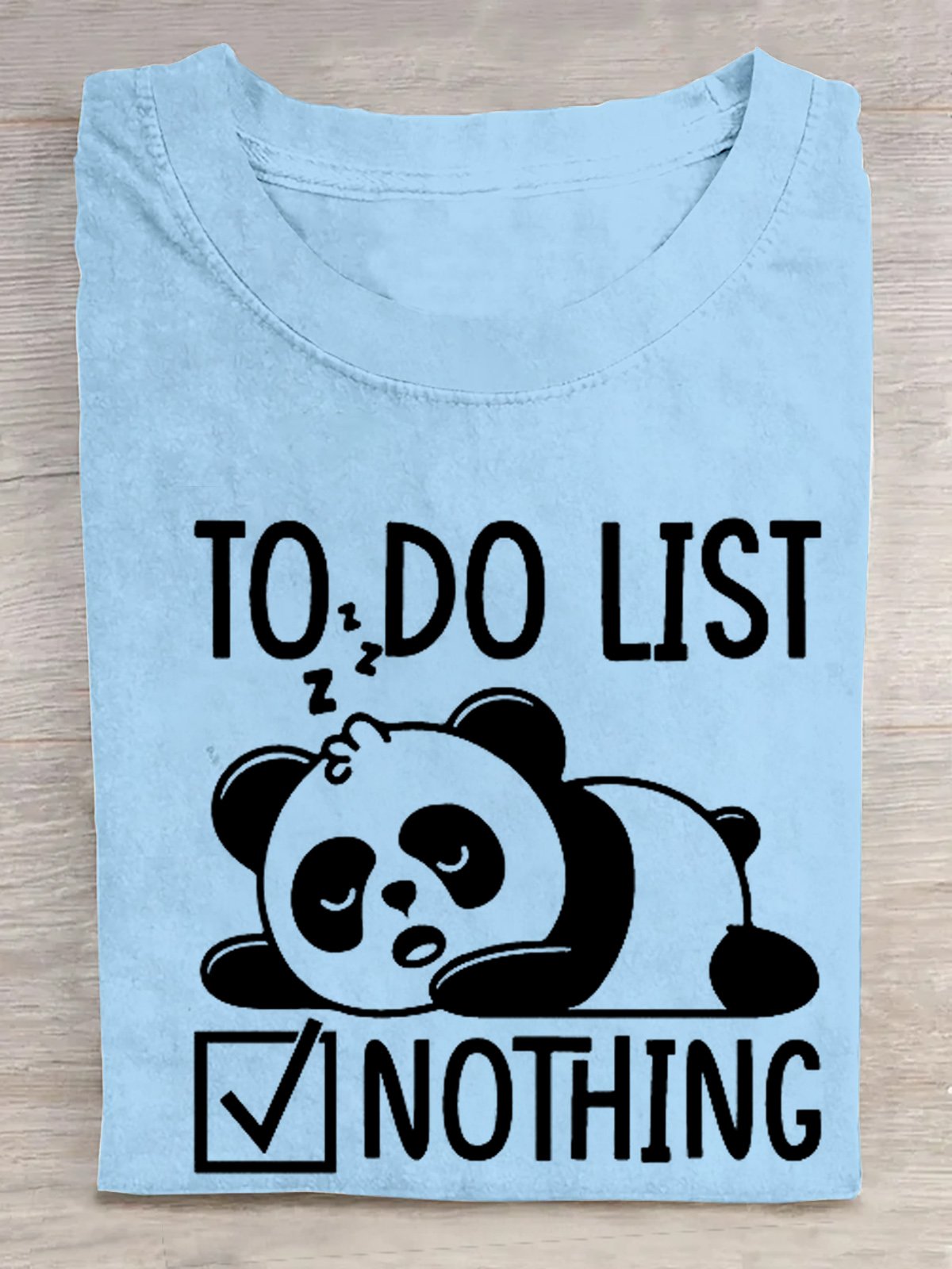 To do List Nothing Lazy Panda  T-Shirt