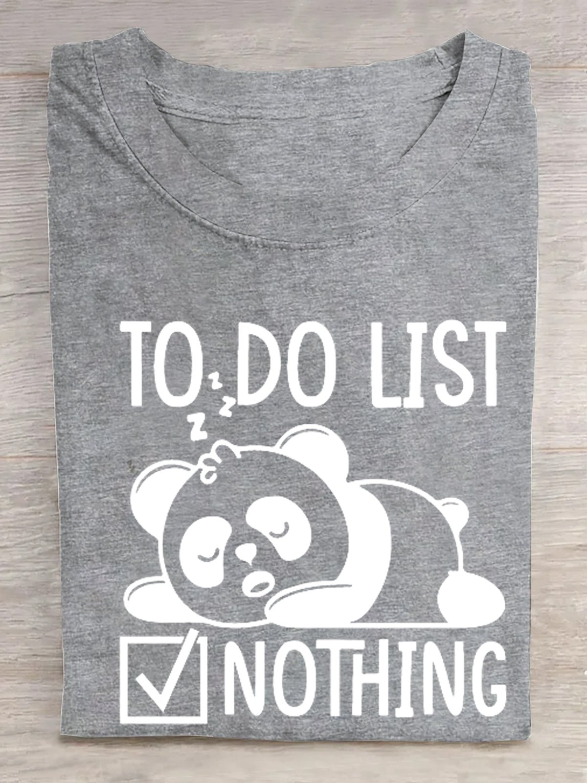 To do List Nothing Lazy Panda  T-Shirt