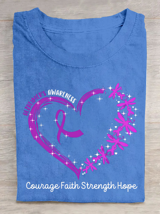 Cowage Faith Strength Hope Cotton T-Shirt