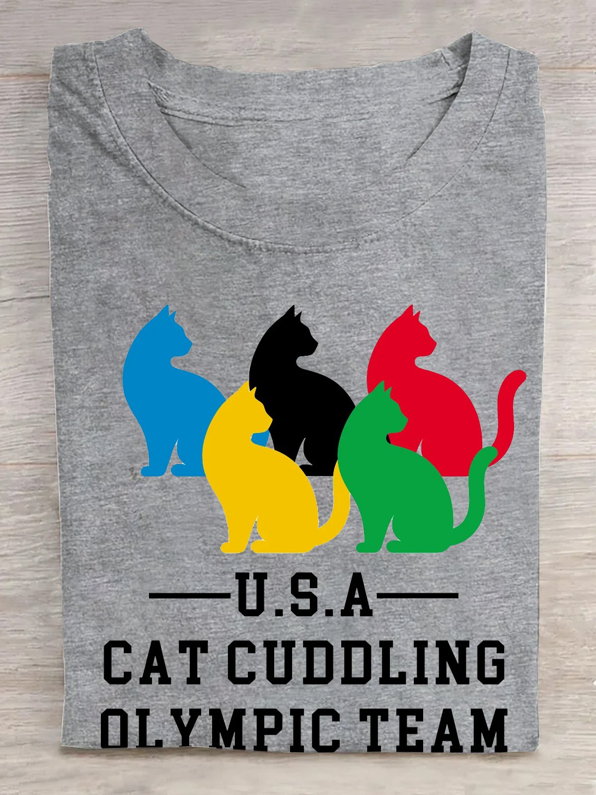 Cat Cuddling Olympic Team Olympics Funny Sports for Cat Owners Unisex T-Shirt