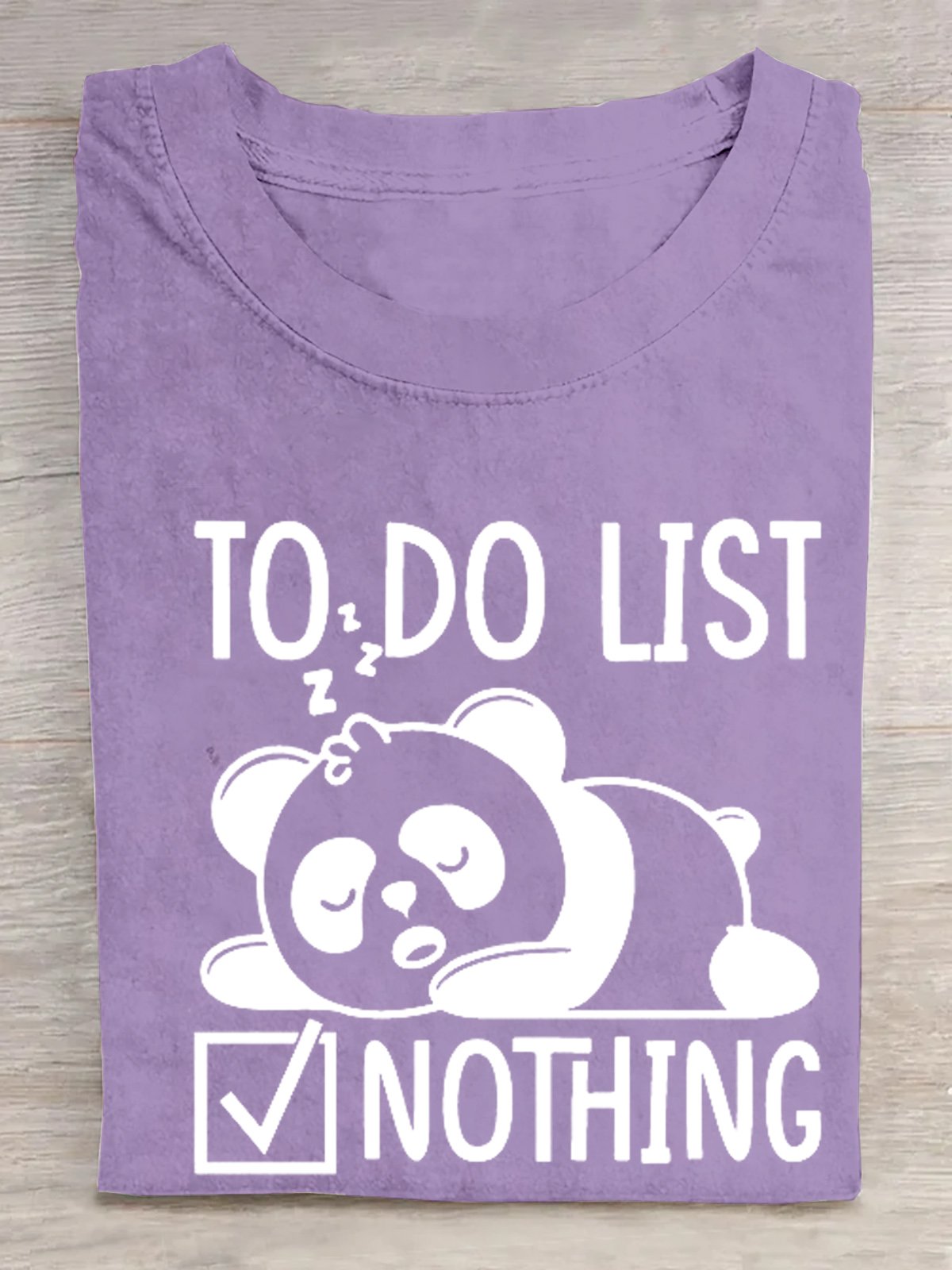 To do List Nothing Lazy Panda  T-Shirt