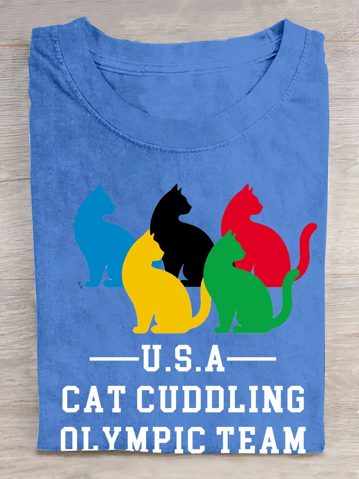 Cat Cuddling Olympic Team Olympics Funny Sports for Cat Owners Unisex T-Shirt