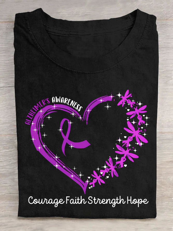 Cowage Faith Strength Hope Cotton T-Shirt