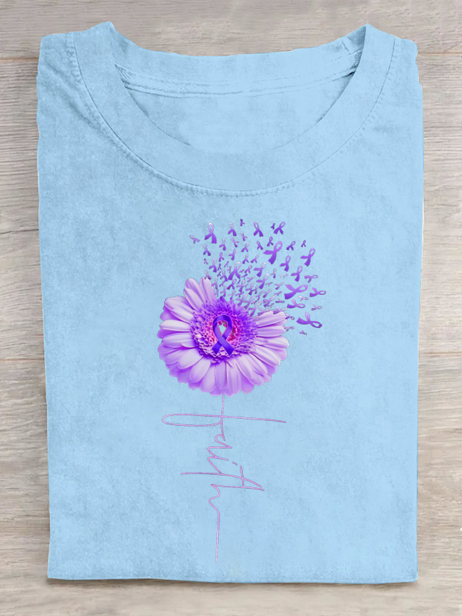 Faith-Alzheimer's Awareness Cotton T-Shirt