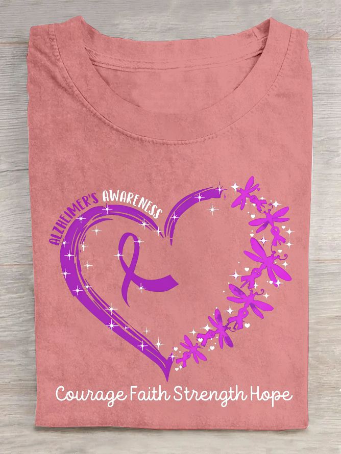 Cowage Faith Strength Hope Cotton T-Shirt