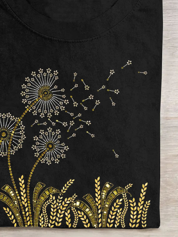 Casual Loose Dandelion T-Shirt