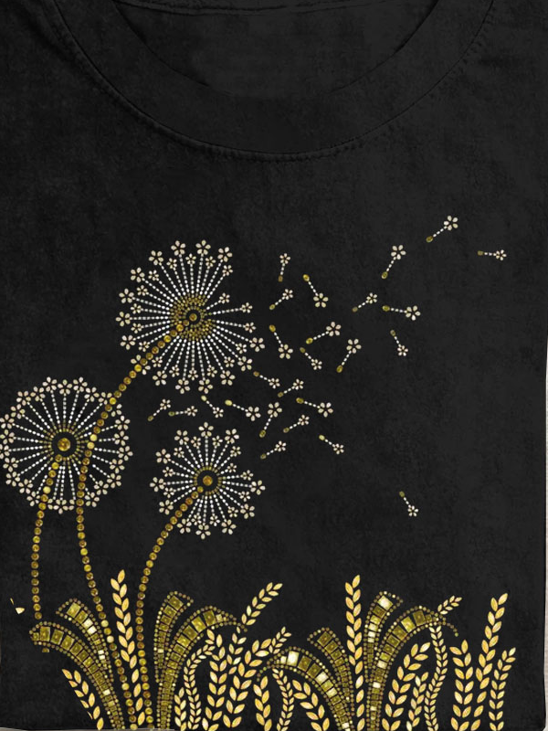 Casual Loose Dandelion T-Shirt