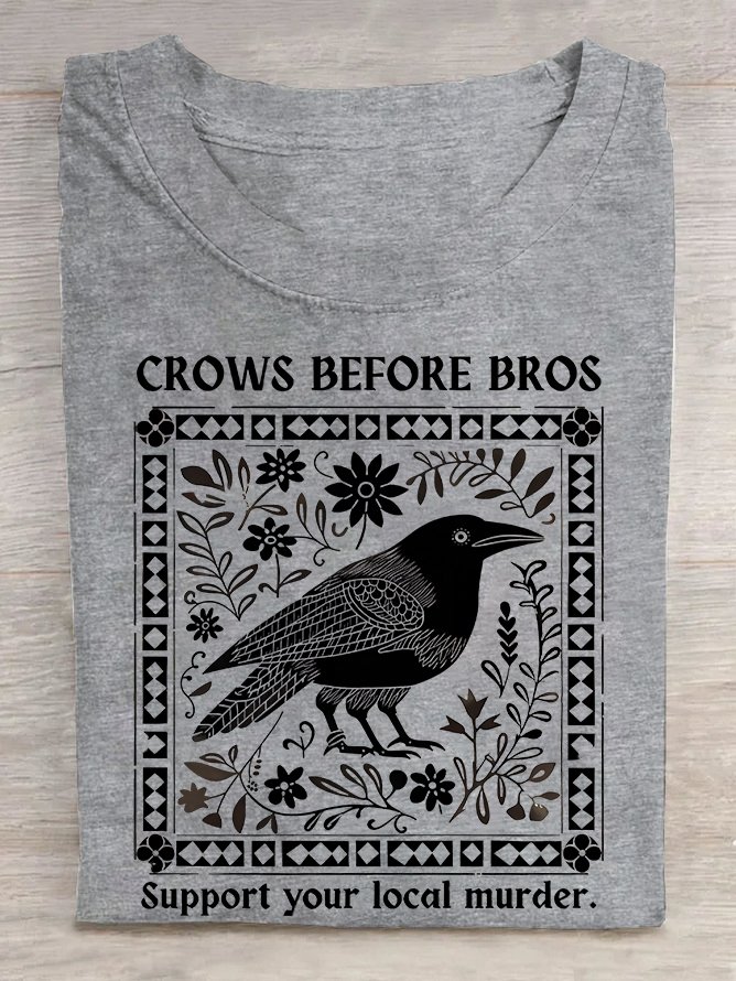 Crows Before Bros Cotton T-shirt