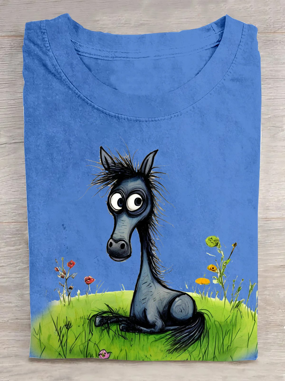 Donkey Casual Crew Neck Cotton T-Shirt