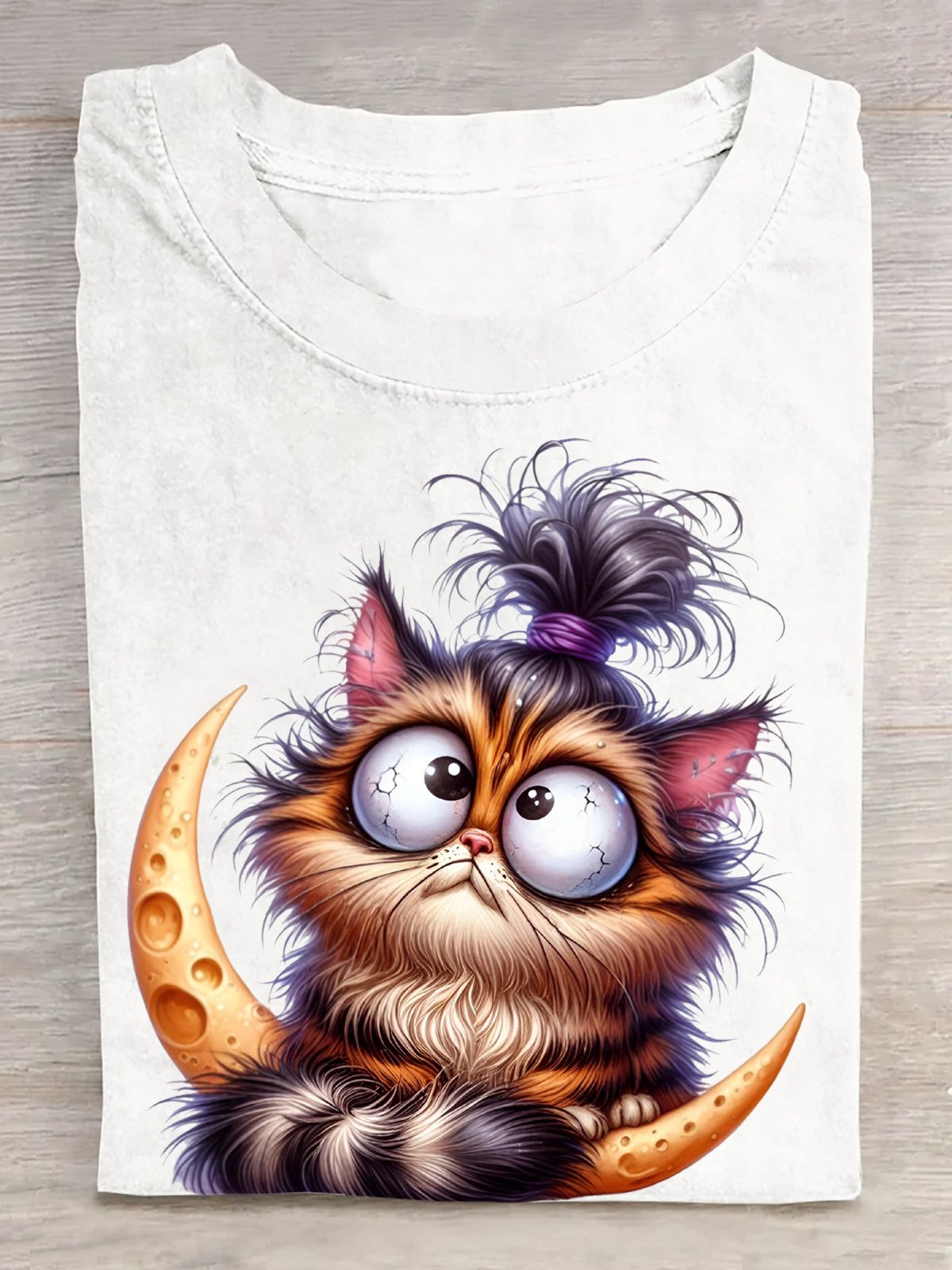 Casual Cotton Cat Loose T-Shirt