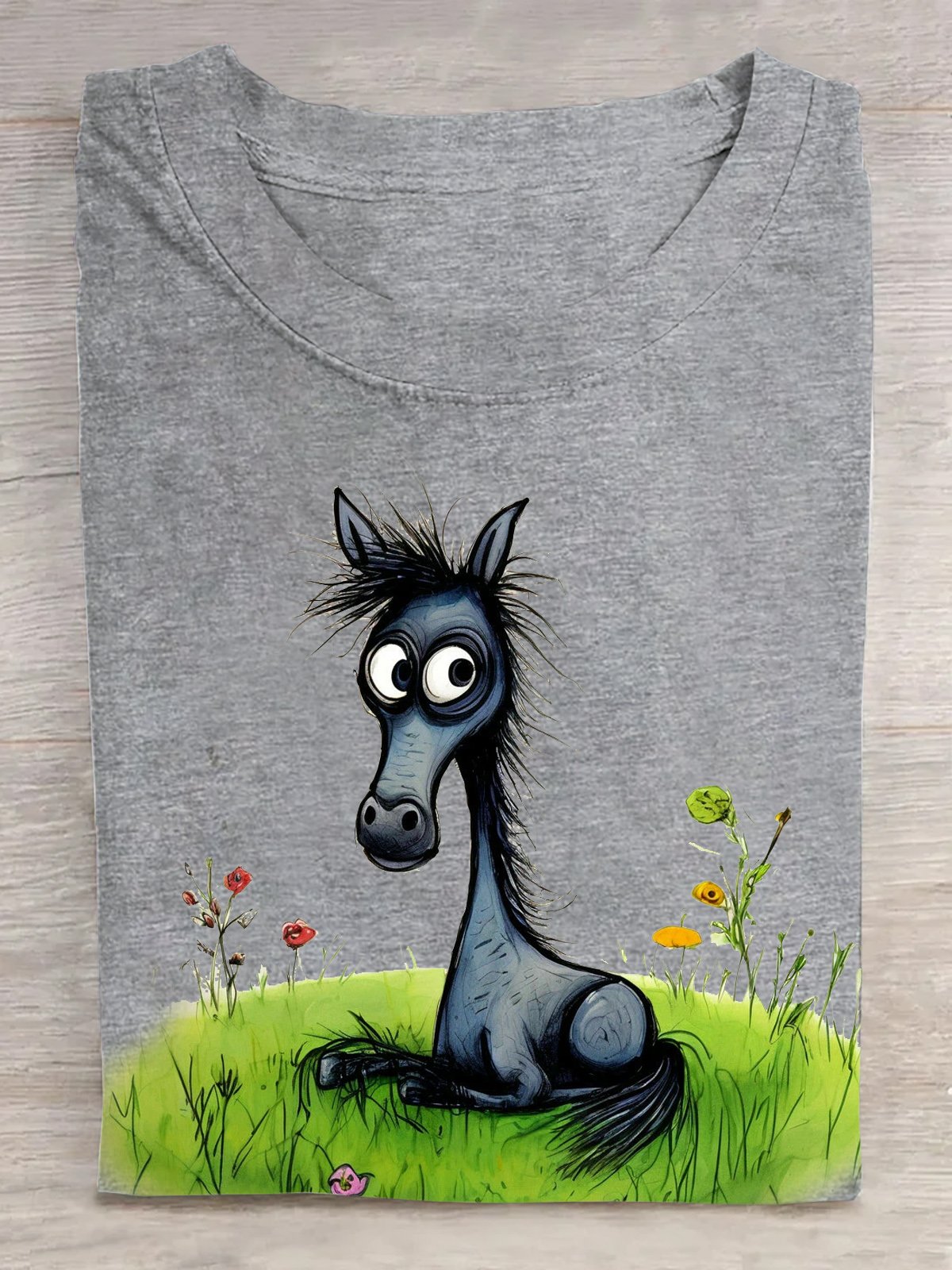 Donkey Casual Crew Neck Cotton T-Shirt