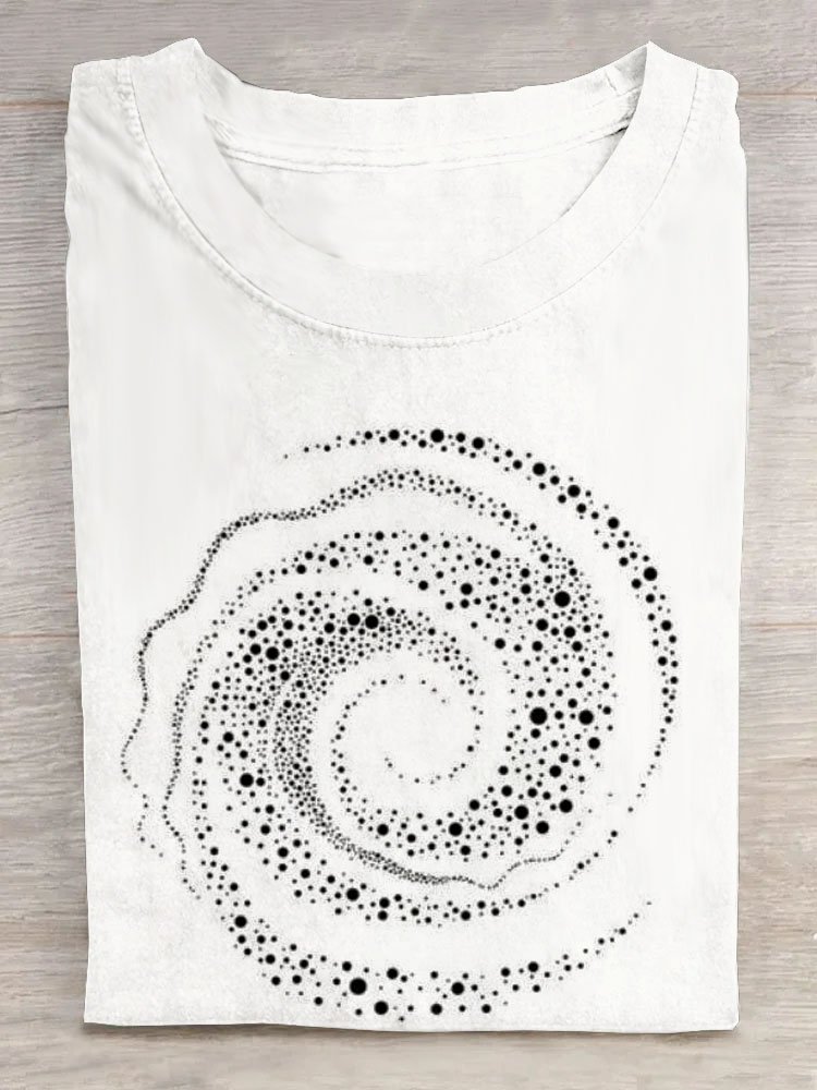 Abstract Casual Crew Neck T-Shirt