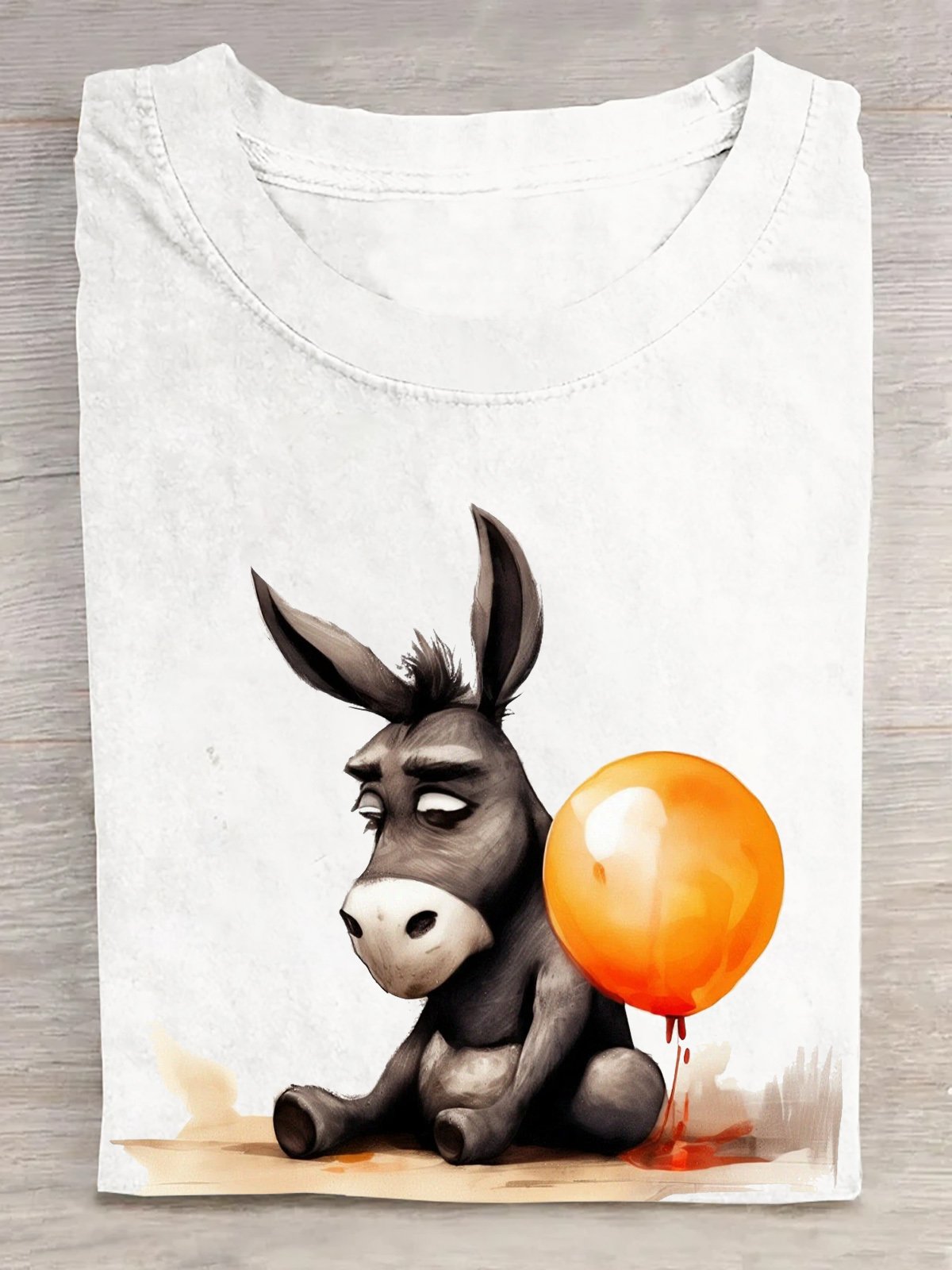 Cotton Crew Neck Donkey Casual T-Shirt