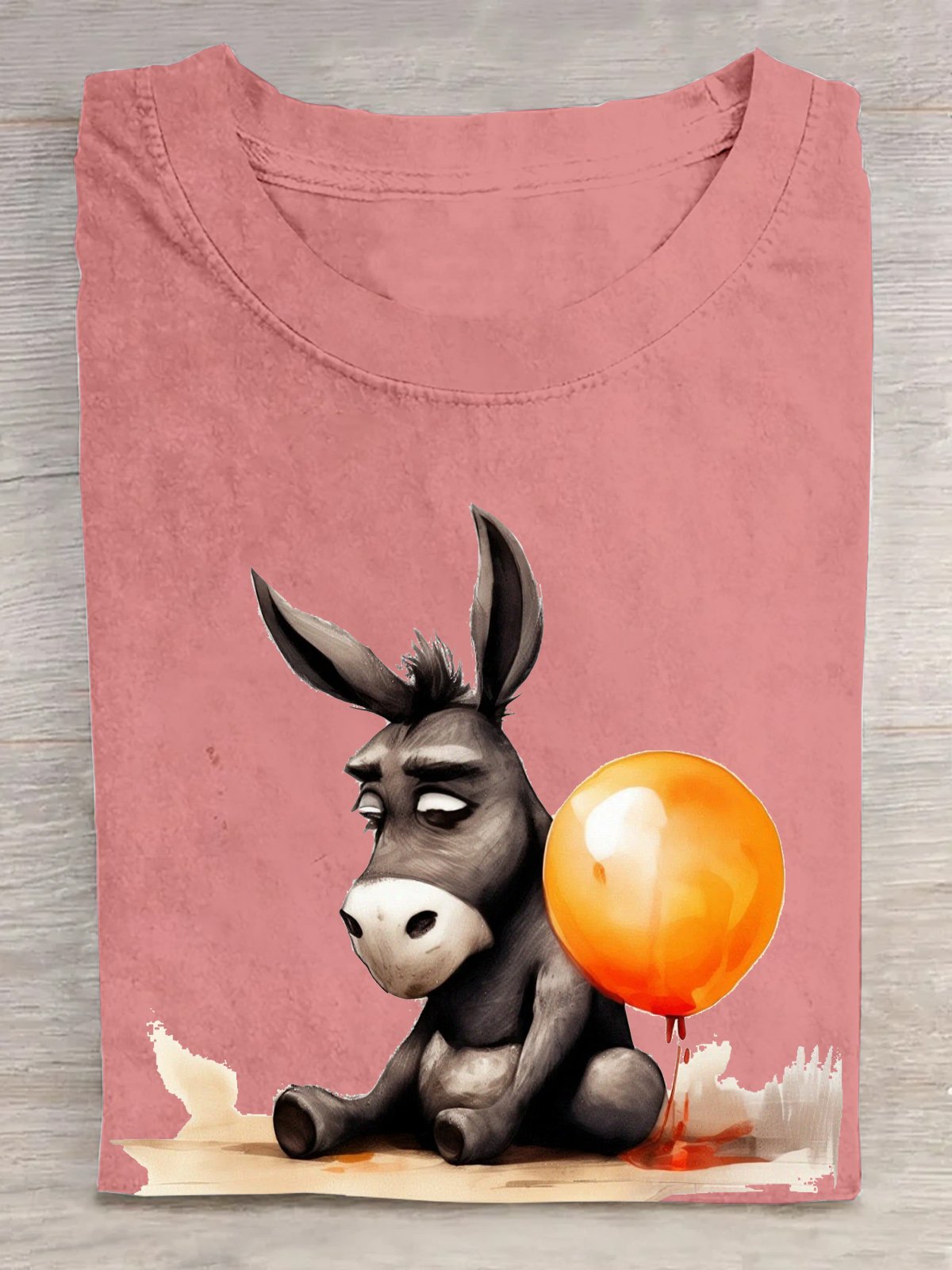 Cotton Crew Neck Donkey Casual T-Shirt